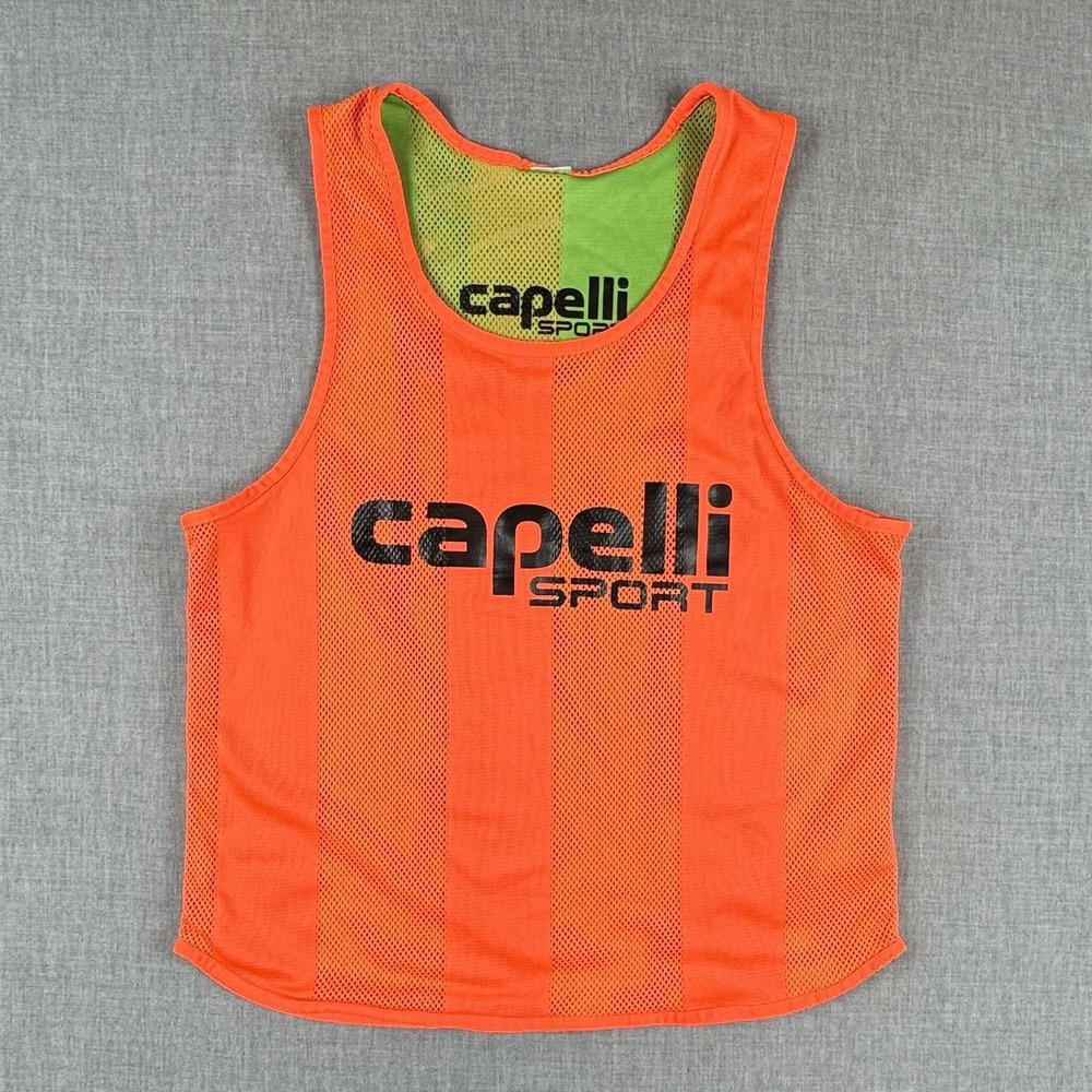 Capelli‎ Sport Reversible Soccer Pinnie practice Jersey Mens L/XL Orange Green